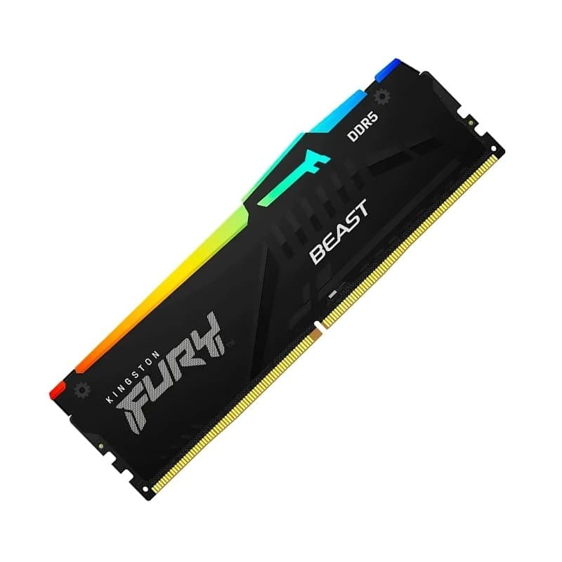 Memoria ram DIMM Kingston Fury Beast, 16GB DDR5-6400, PC5-51200 CL32, 1Rx8, 1.4V, 288-pin, RGB - 1