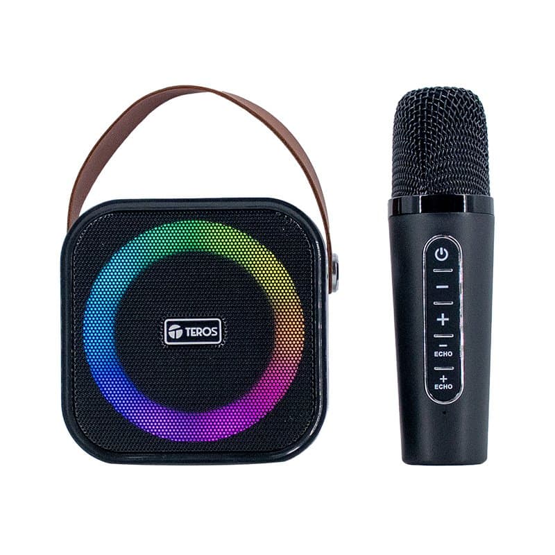 Parlante Karaoke Inalámbrico TEROS TE-6013N, BT 5.4, 10W, USB, Iluminación LED - 1