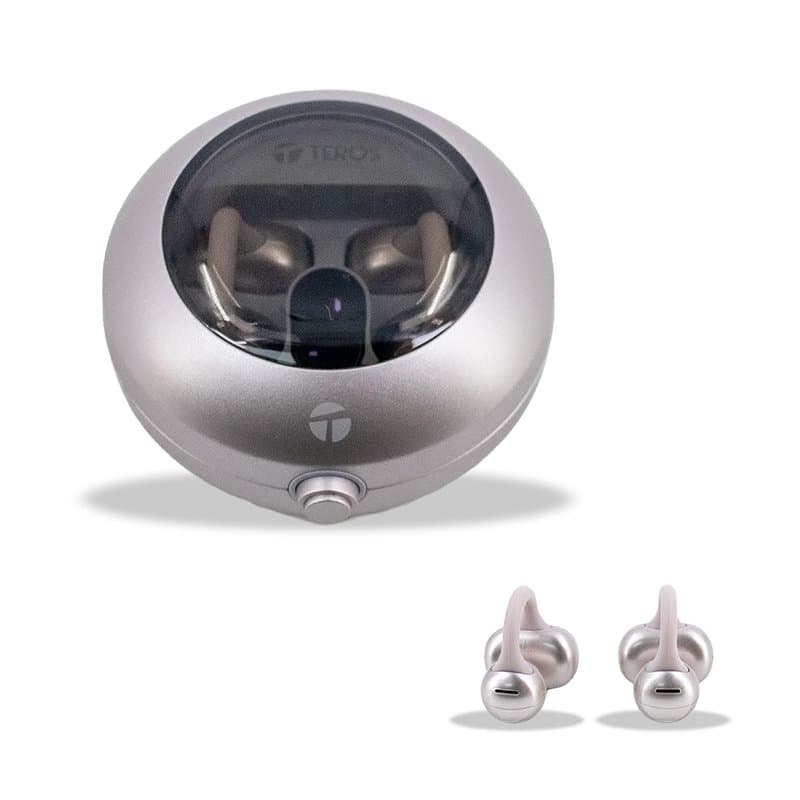 Audífonos Inalámbricos TEROS TE-80712RS, Bluetooth, Carga Tipo C, Rose Titanium - 1