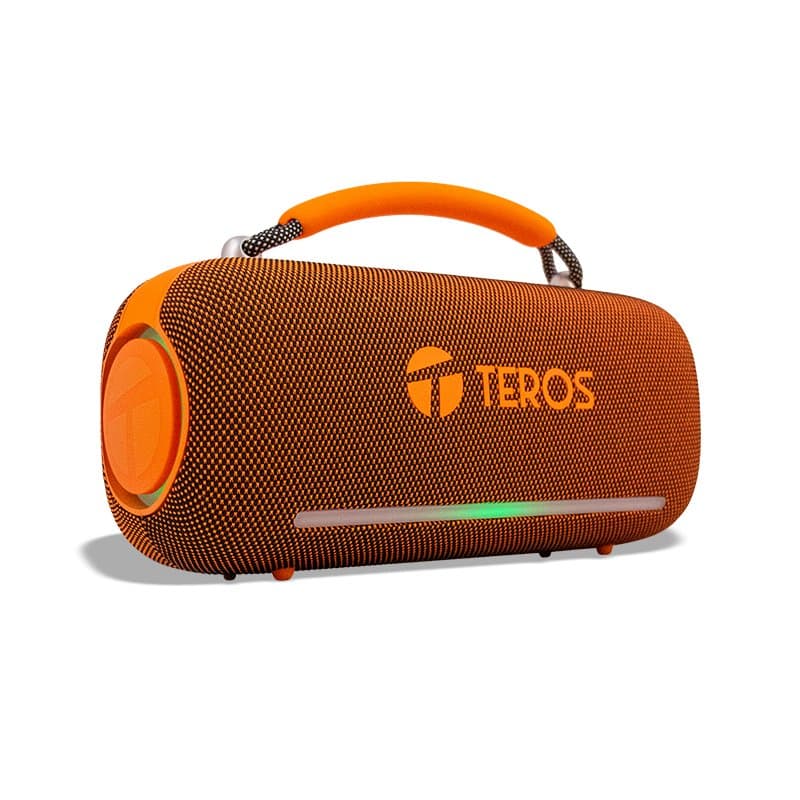 Parlante Inalámbrico Teros Vibes VB-6049, 60W, BT 5.3, 4000 MAH, USB, Luces LED, Orange - 1