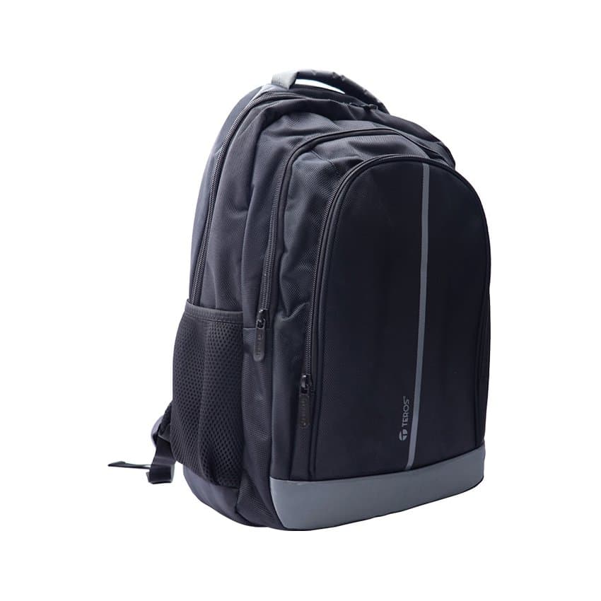 Mochila Teros TE-IDS18550, Poliéster, notebook hasta 15.6", Negro / Gris. - 2