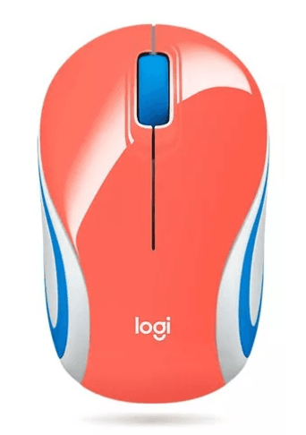 Mouse Pequeño Para Niños Logitech M187 Inalambrico - Coral Color Coral - 1