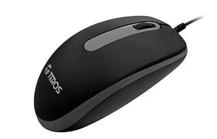 Mouse óptico TEROS TE-1220S, 1000 DPI, USB, 3 botones - 1