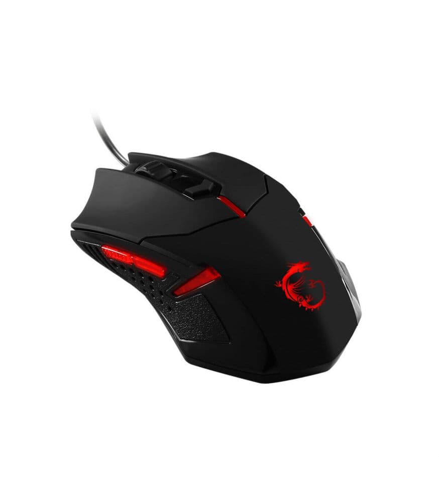 Mouse óptico MSI Interceptor DS B1 Gaming, 1600 dpi, negro, 6 botones, USB. - 2