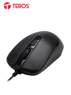 Mouse óptico Teros TE-5076N, 1600dpi, USB, 4 botones - 1