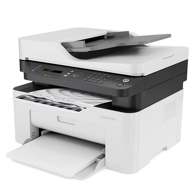 Impresora HP Láser MFP137FNW multifuncional monocromática, imprime/escanea/copia/Wi-Fi/USB - 2