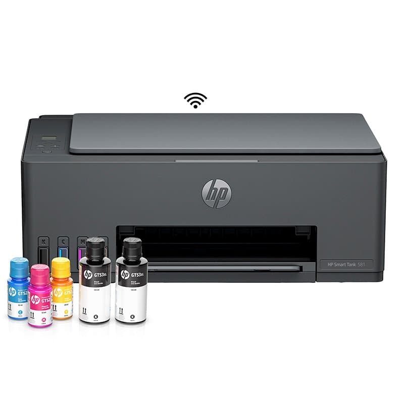 Impresora All-in-one de tinta HP Smart Tank 581, Imprime/Escanea/Copia/Wi-Fi/USB 2.0 - 2