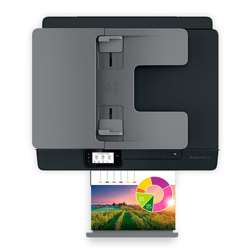 Impresora All-in-one de tinta HP Smart Tank 530, Imprime/Escanea/Copia/Wi-Fi/BT/USB 2.0 - 2