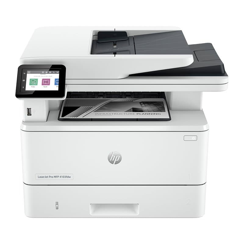 Impresora Monocromatica HP LaserJet Pro MFP 4103fdw, Imprime/Copia/Escanea/Fax/USB 2.0 - 1