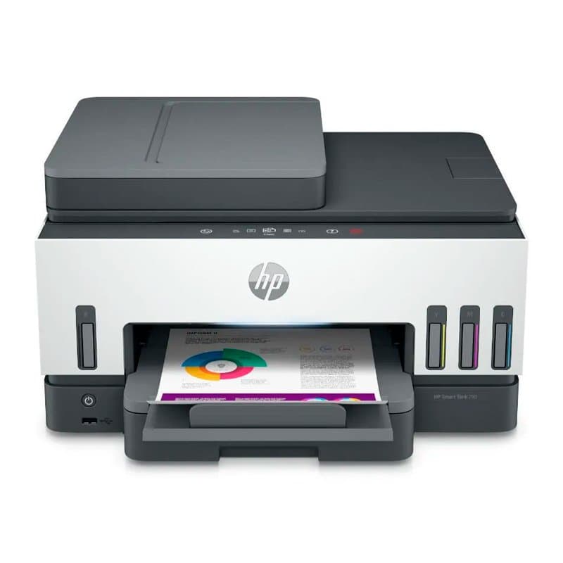 Mltifuncional de tinta HP Smart Tank 790, imprime/escanea/copia/fax/Wi-Fi/USB/Ethernet - 1