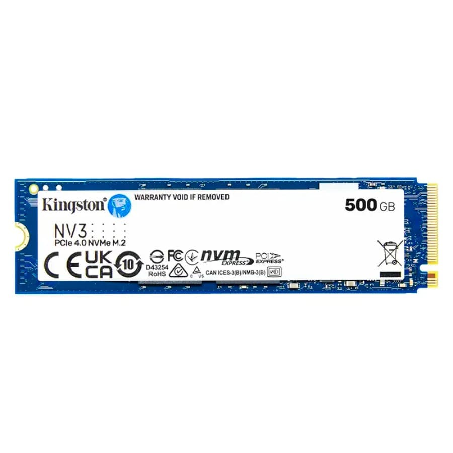 Unidad en estado solido Kingston 500GB NV3 PCIe 4.0 NVMe M.2 SSD - 1
