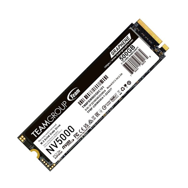 Unidad en estado solido TeamGroup NV5000, 500GB M.2 PCIe SSD, 4,500 MB/s - 1
