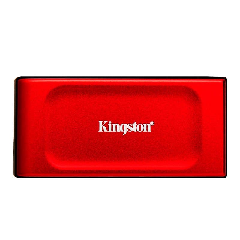 Unidad en estado sólido externa Kingston XS1000, 1TB, USB 3.2 Gen 2 Tipo-C, Color Rojo - 1