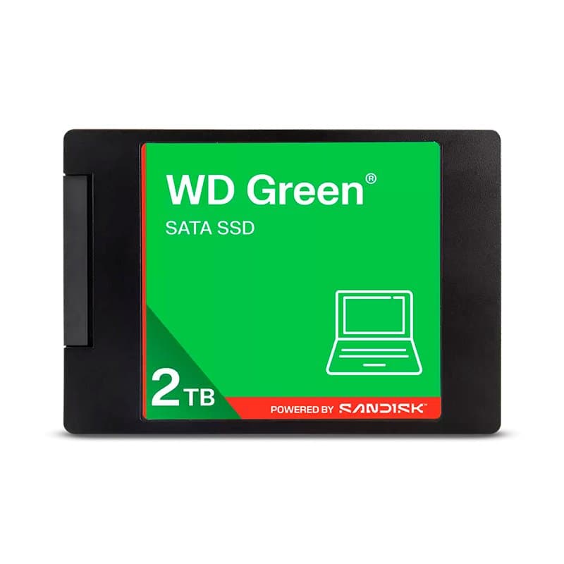 Unidad en estado solido Western Digital Green, WDS200T5G0A, 2TB, SATA, 2.5", 7mm. - 1