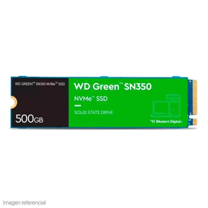 Unidad en estado solido Western Digital Green SN350 NVMe, 500GB M.2 2280 - 1