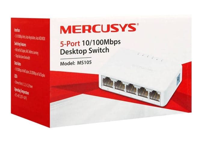 SWITCH MERCUSYS 5-PORT 10100MBPS DESKTOP MS105 - 2