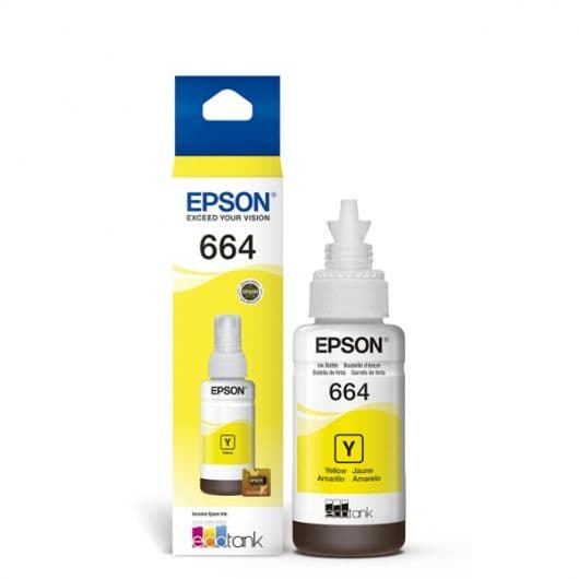 Botella de tinta EPSON T664 420, color amarillo, contenido 70ml - 1