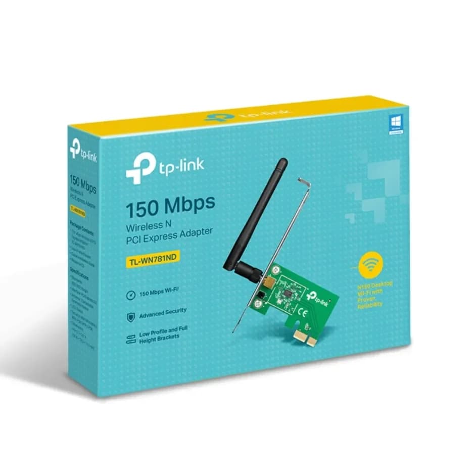 Tarjeta Wireless TP-Link TL-WN781N, 2.4GHz, 802.11b/g/n, 150Mbps, 2 dBi, PCI-e - 1
