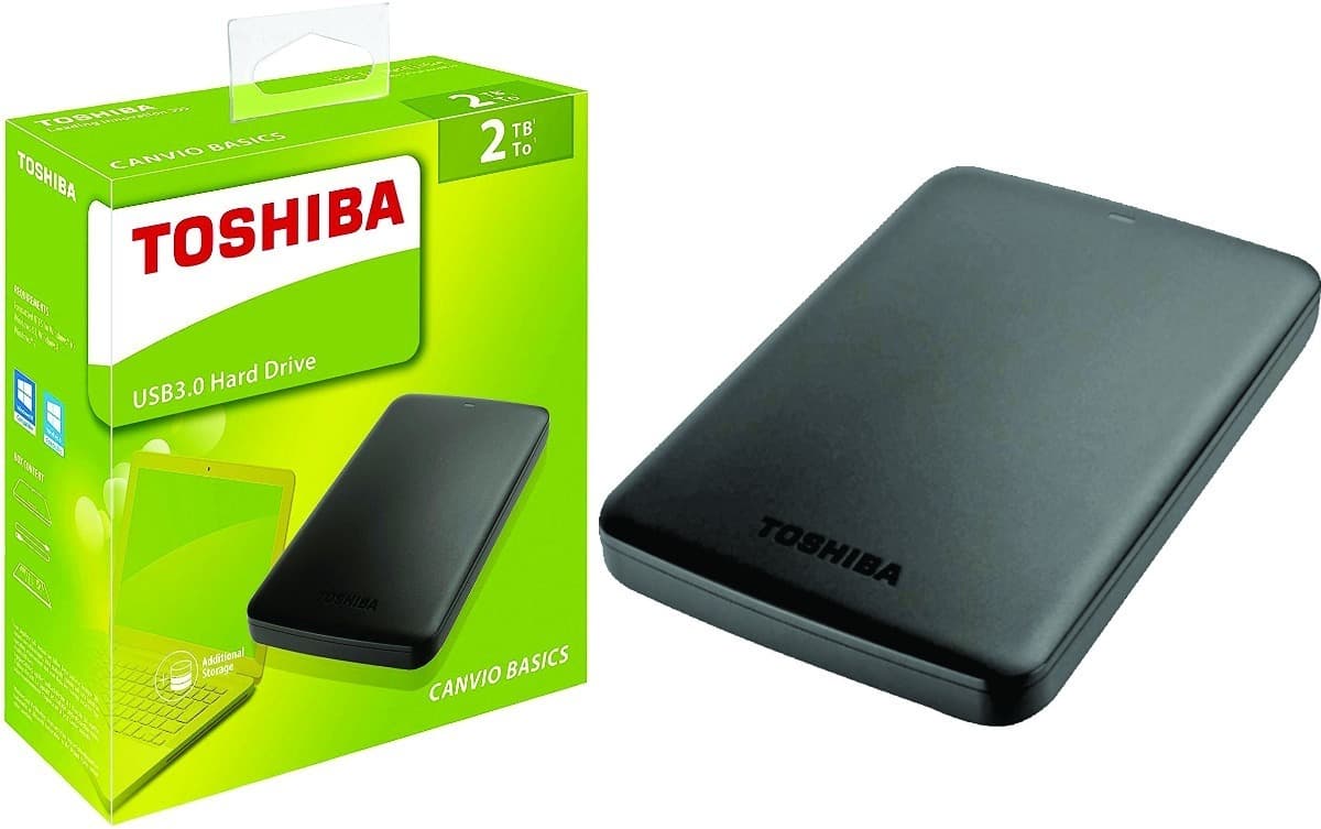 Disco duro externo Toshiba Canvio Basic, 2TB, USB 3.0, 2.5", Negro. - 1