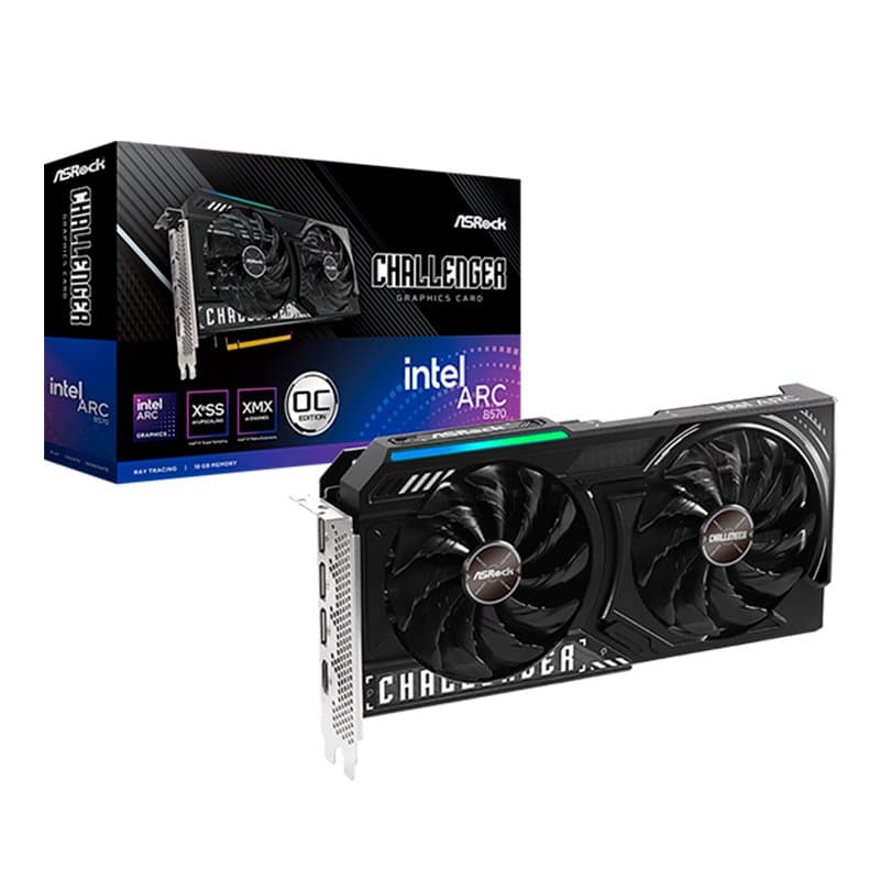 Tarjeta de video ASRock Intel Arc B570 Challenger 10GB OC, 10 GB GDDR6, PCI-e 4.0 - 1