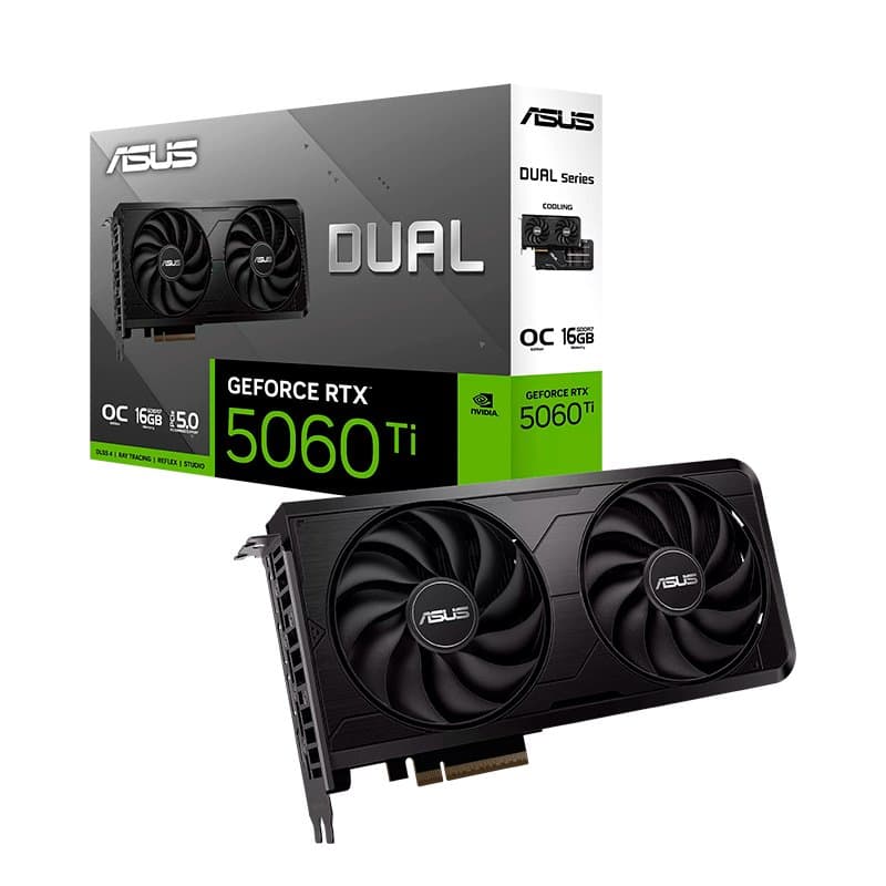 Tarjeta de video ASUS DUAL-RTX5060TI-O16G-EVO, 16 GB GDDR7, PCIe Gen 5.0 - 1