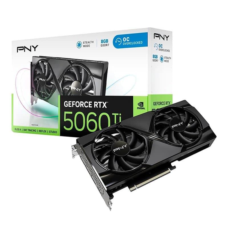 Tarjeta de video PNY GeForce RTX 5060 Ti OC, 8GB GDDR7, PCI Express 5.0 x8 - 1