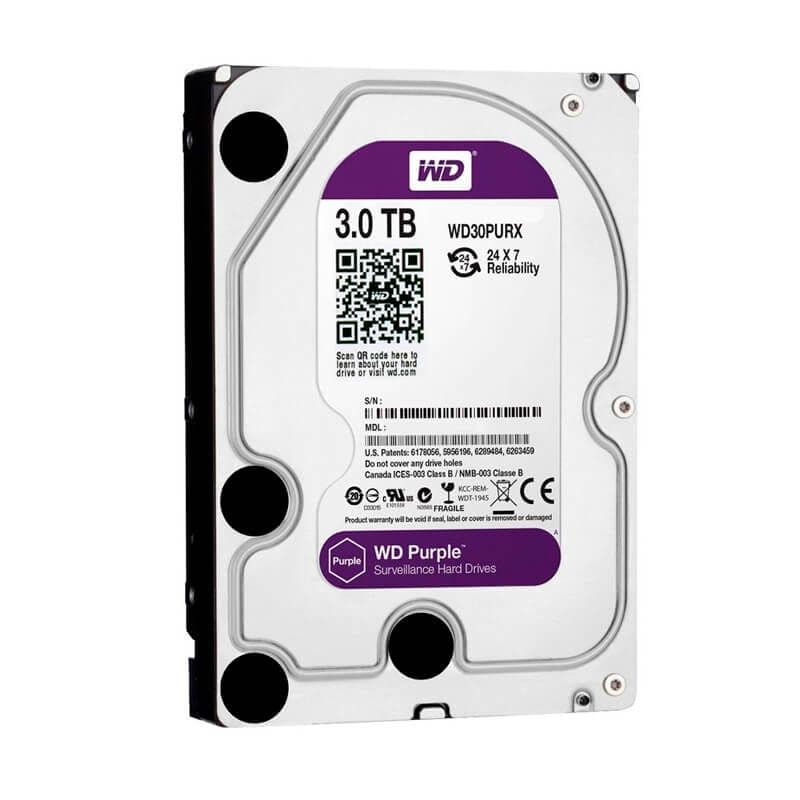 Disco duro Interno Western Digital Purple Surveillance, 3TB - 1