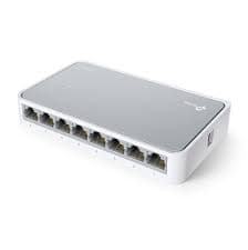 Switch TP-Link TL-SF1008D, 8 puertos RJ-45 10/100 Mbps, Autovoltaje - 1