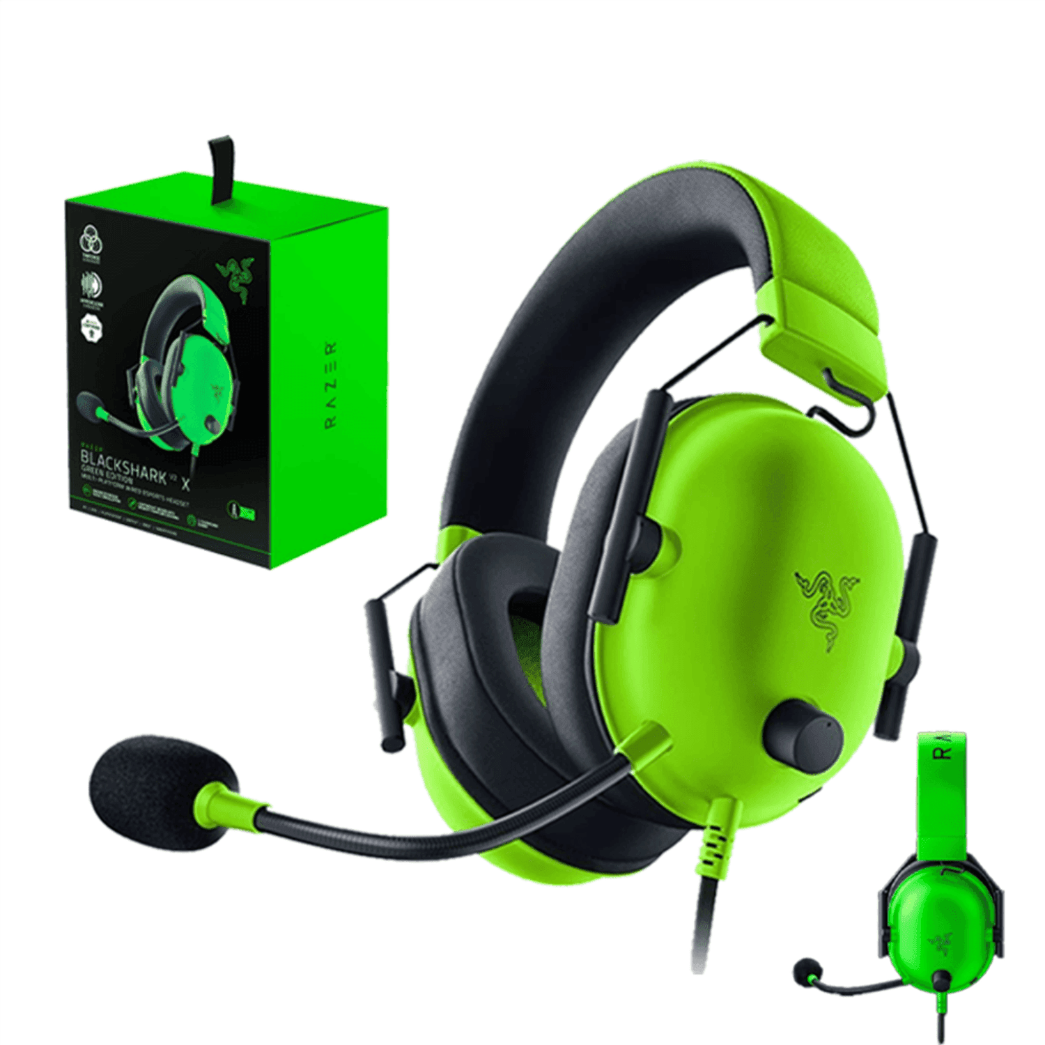 AUDIFONO C/MICROF. RAZER BLACKSHARK V2 X MULTI-PLATFORM 7.1 GREEN (RZ04-03240600-R3U1) - 1
