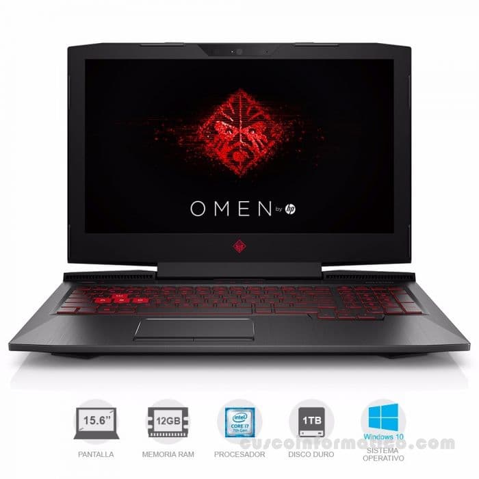 Notebook HP Omen 15-ce002la, Gaming 15.6" FHD, Intel Core i7-7700HQ 2.80GHz, 12GB DDR4, 1TB SATA - 3
