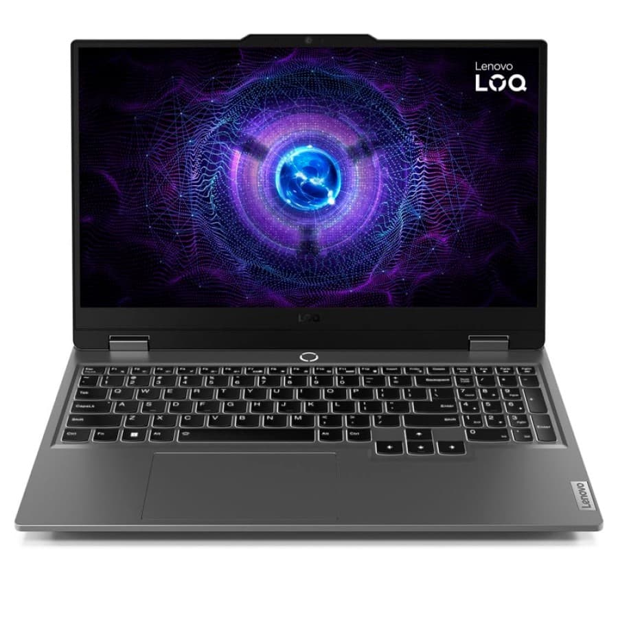Laptop Lenovo LOQ 15IAX9, 15.6" FHD IPS, Core i5-12450HX hasta 4.4GHz, 24GB DDR5-4800MHz - 1
