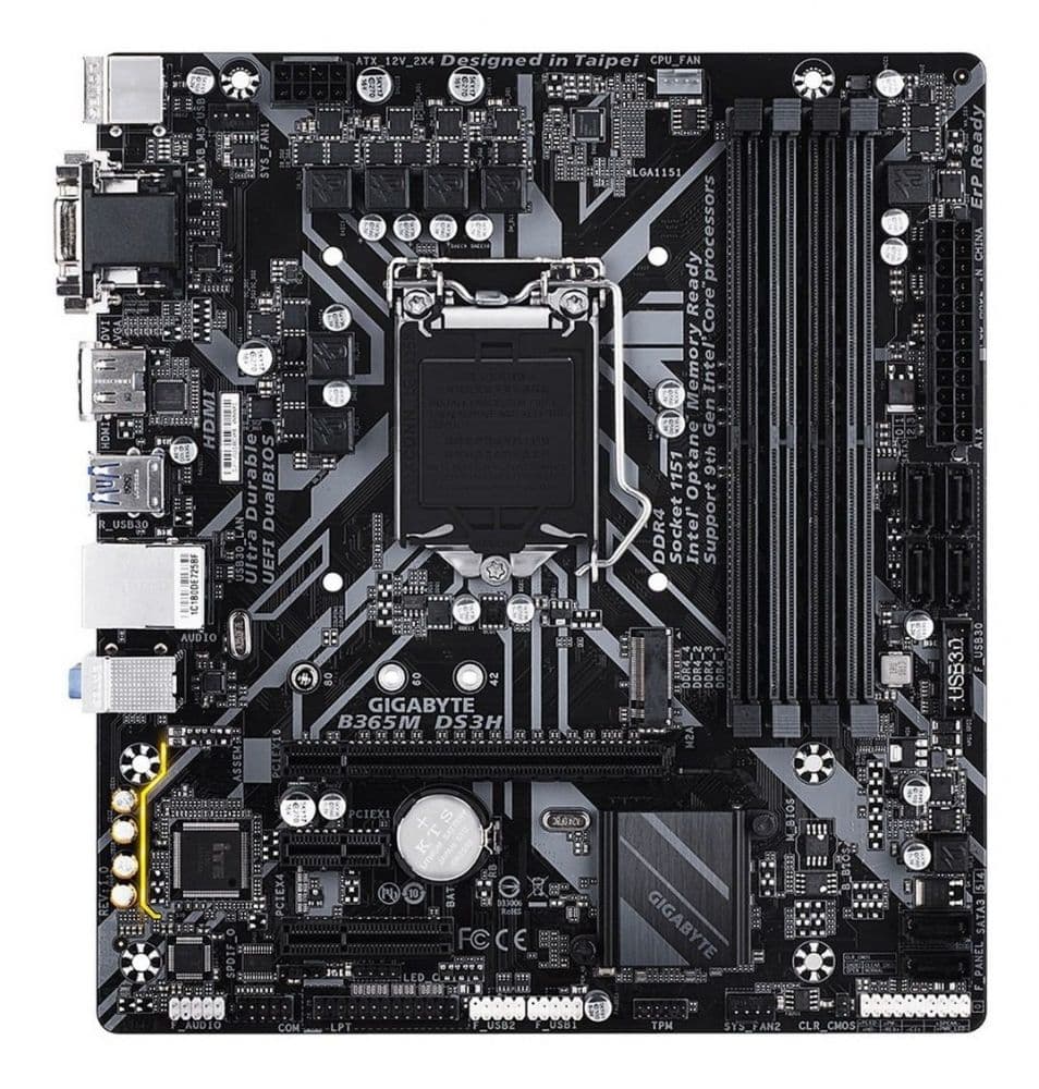 Motherboard Gigabyte B365M DS3H, rev 1.0, LGA1151, B365, DDR4, SATA 6.0, USB 3.1 - 2