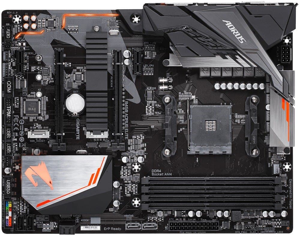 Motherboard Gigabyte B450 Aorus Elite, AM4, B450, DDR4, SATA 6.0, USB 3.1, VD/SN/NW - 2