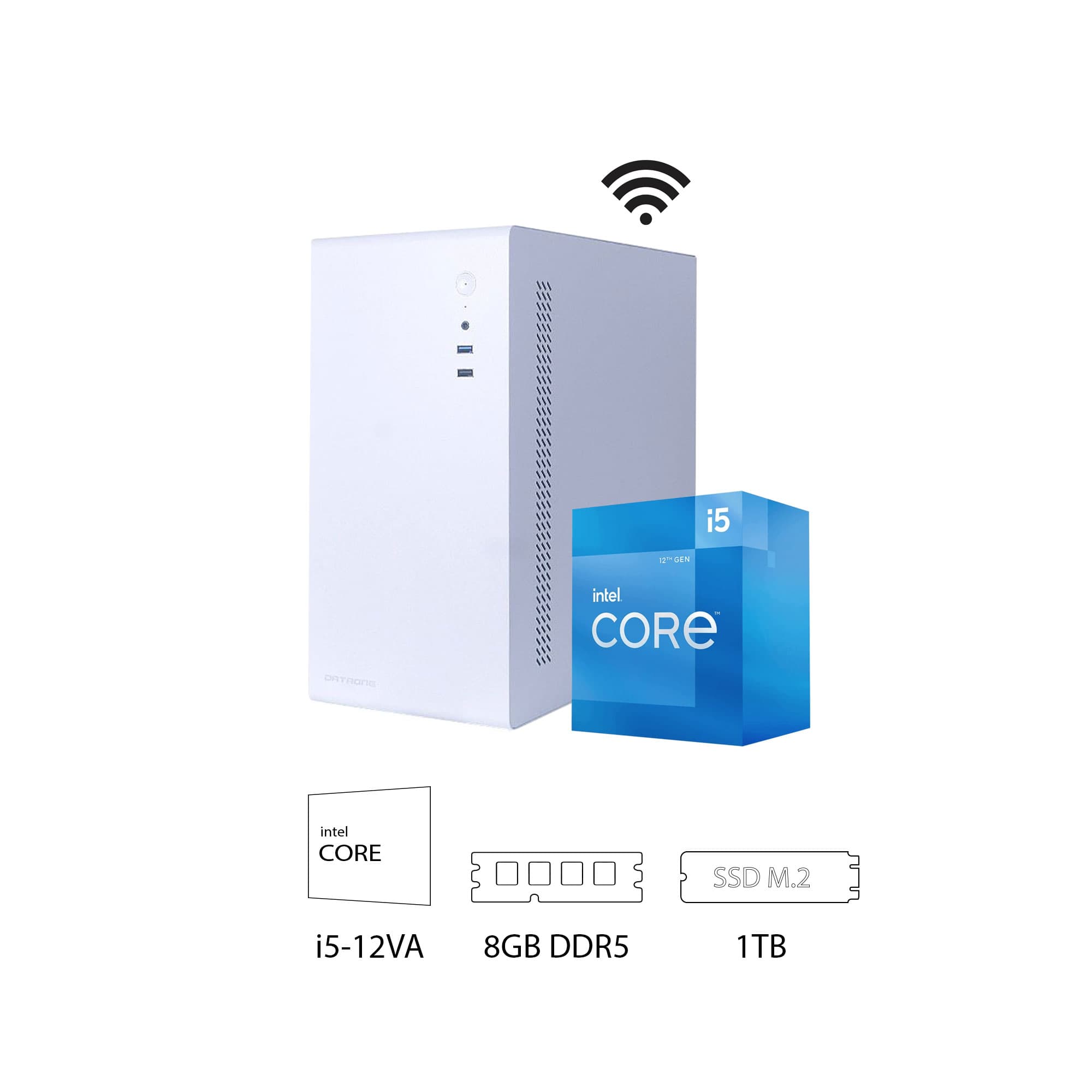 PC Intel Core i5-12ava Gen, Memoria RAM 8GB, Disco solido 1TB - 1