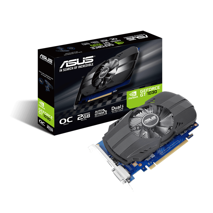 Tarjeta de Video Asus Nvidia GeForce GT1030 2GB GDDR5, 64bits, PIC-e 3.0 - 1