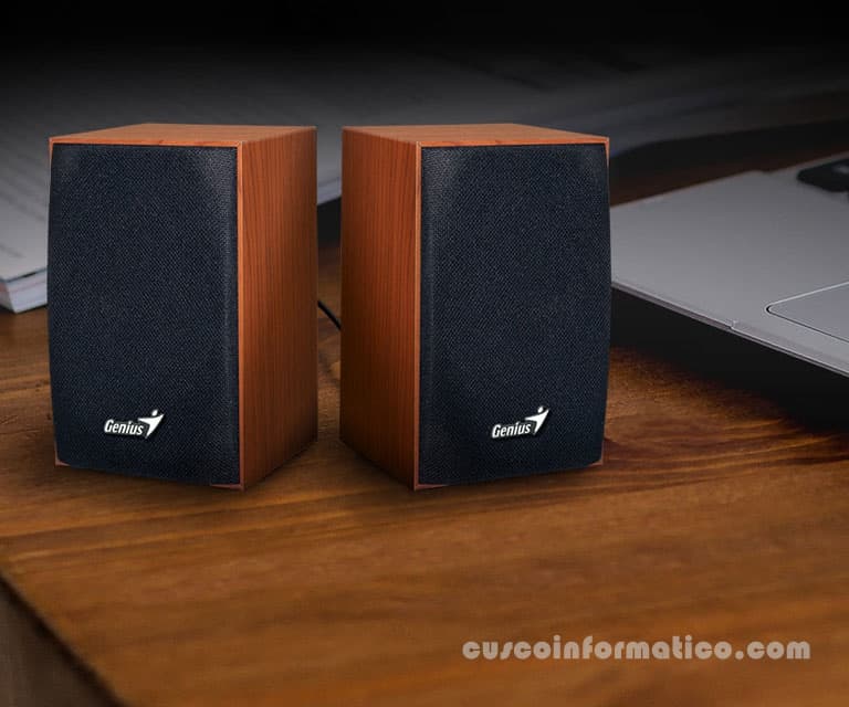 Parlantes Genius SP-HF160 4W, USB POWERED WOOD - 1