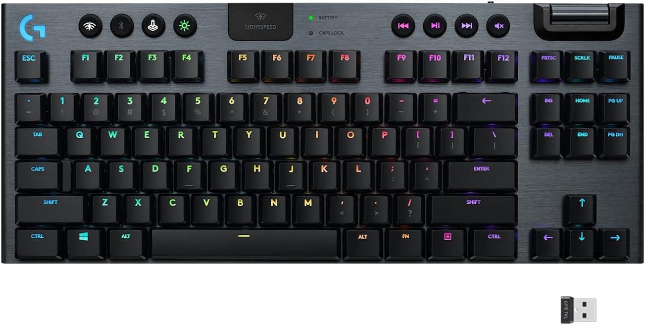 TECLADO LOGITECH G915 TKL LIGHTSPEED RGB LIGHTSYNC MECHANICAL BLACK - 1