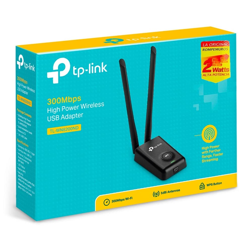 Adaptador USB Wireless TP-Link TL-WN8200ND, 2.4GHz, 802.11n, 5dBi, 300Mbps - 1