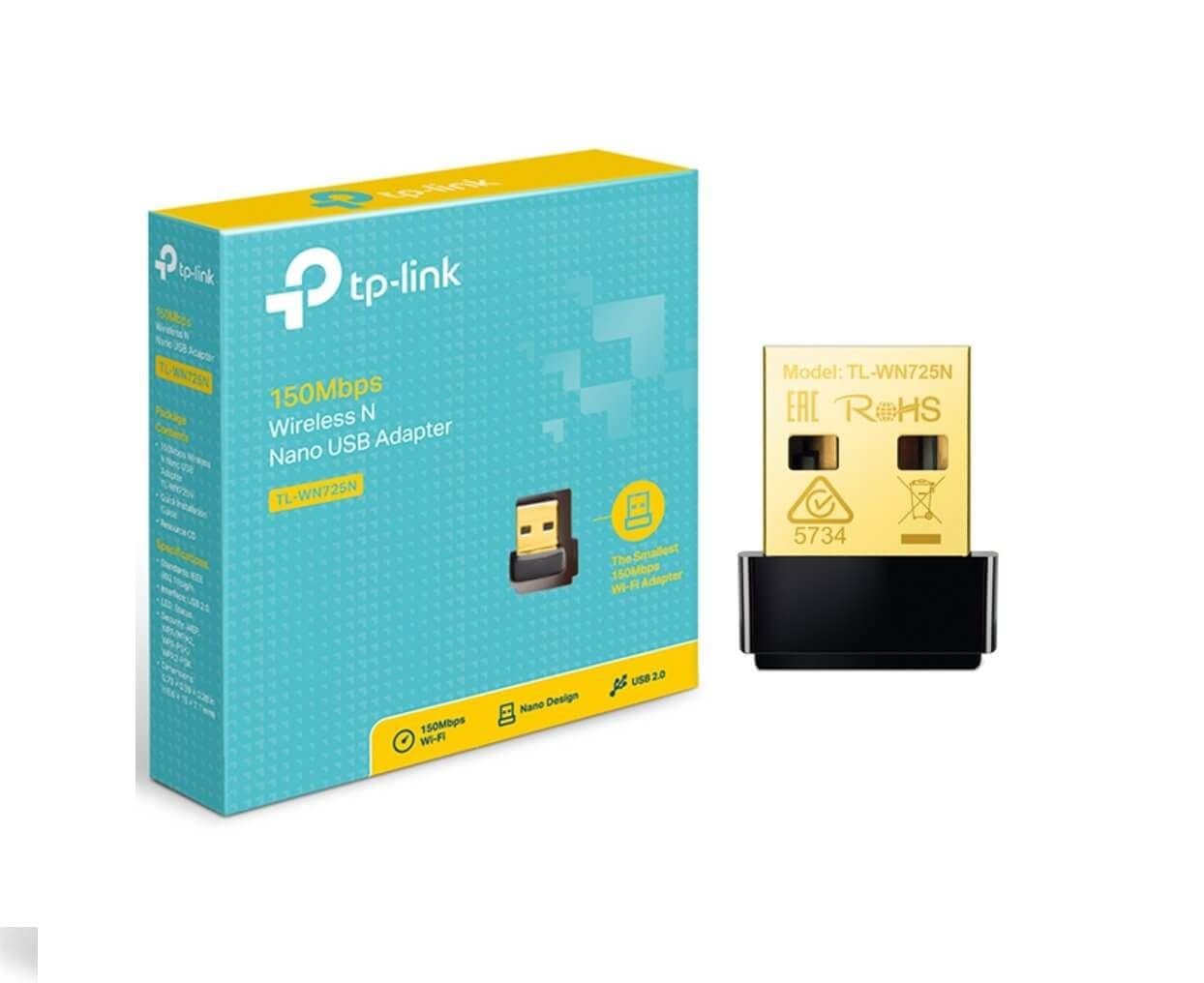 Nano adaptador inalambrico Tp-Link TL-WN725N, 150Mbps, 2.40GHz, USB 2.0 - 1