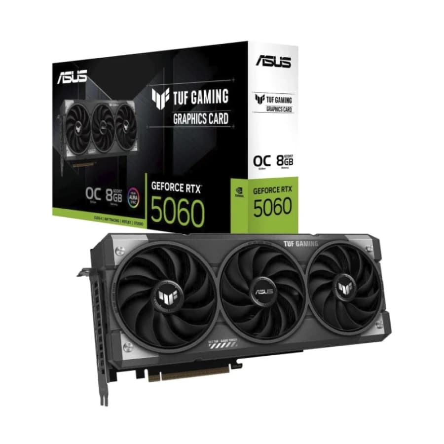 ASUS Tarjeta de video ASUS TUF-RTX5060-O8G-GAMING, 8 GB GDDR7, PCIe Gen 5.0 - 2