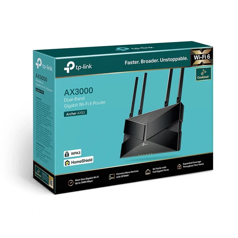 Archer ax53 tp-link router wi-fi 6 / ax3000 dual band - 1