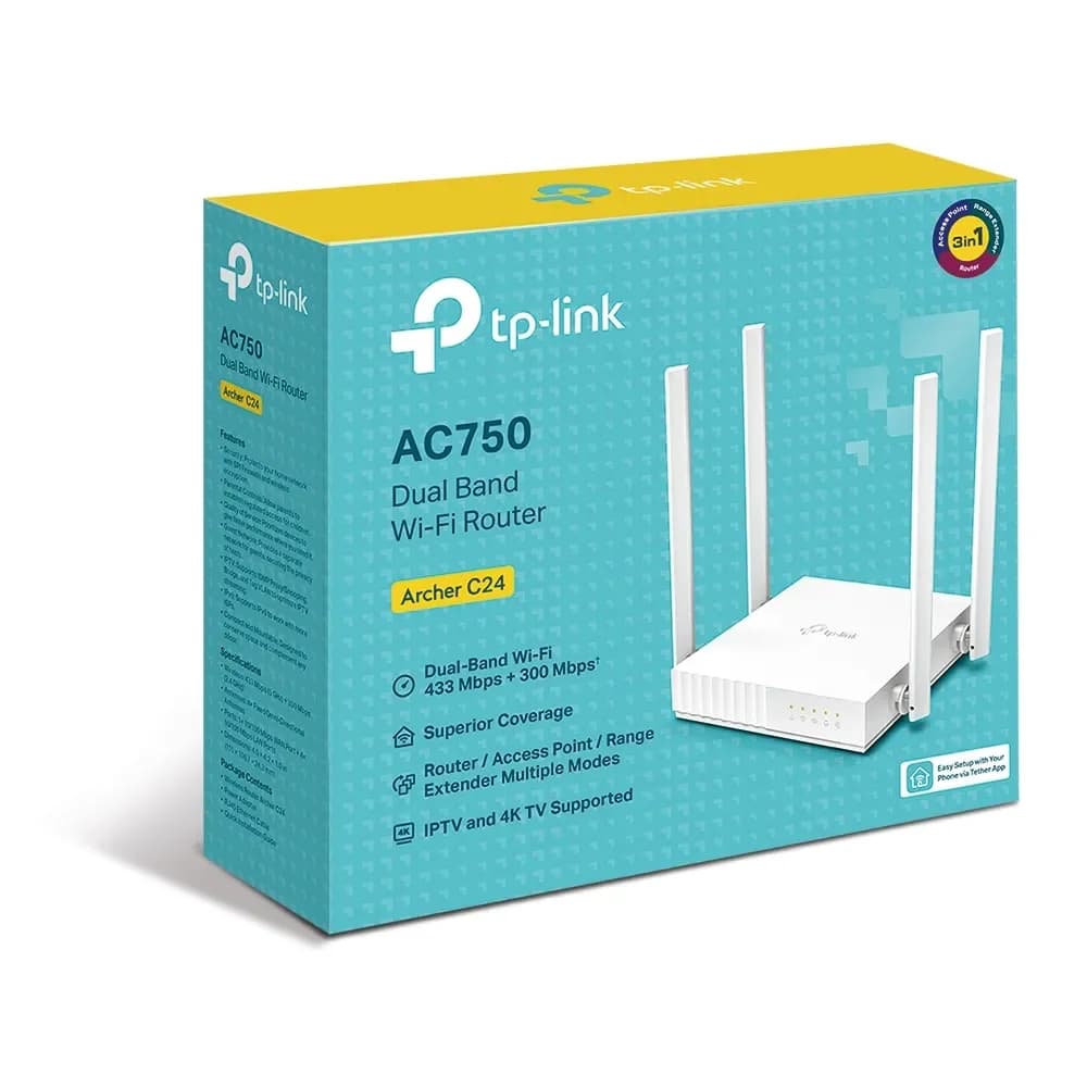 Archer c24 tp-link router wi-fi 5 / ac750 dual band - 1