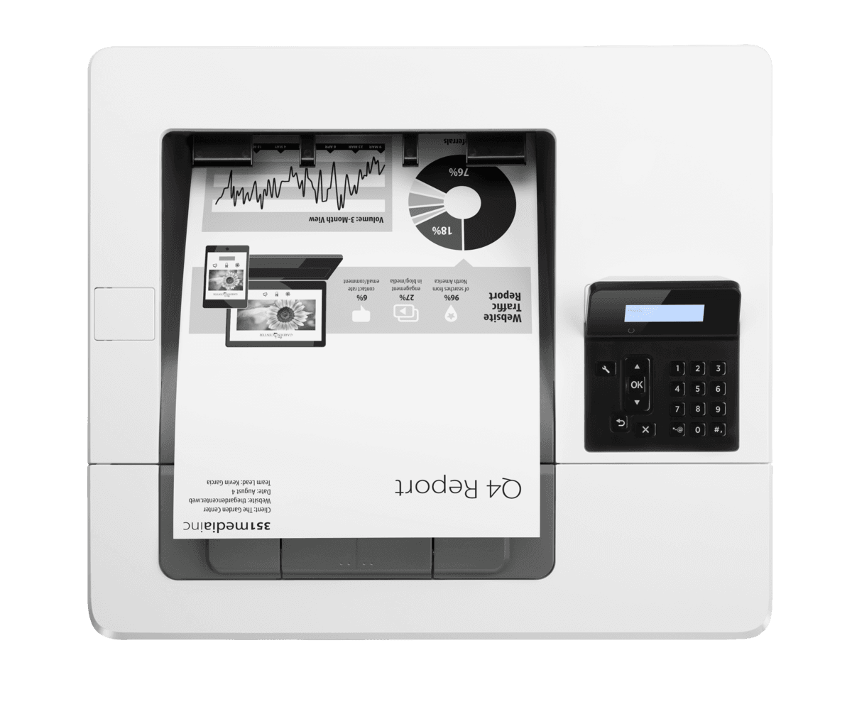 Impresora HP LaserJet Pro M501dn, 45 ppm, 4800x600 dpi, LAN/USB. - 3