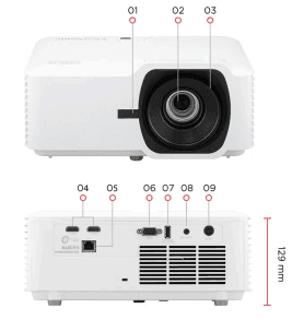 Proyector DLP Montaje en pared, Montable en techo, Montable sobre el suelo ViewSonic Luminous Superior LS630W - 2