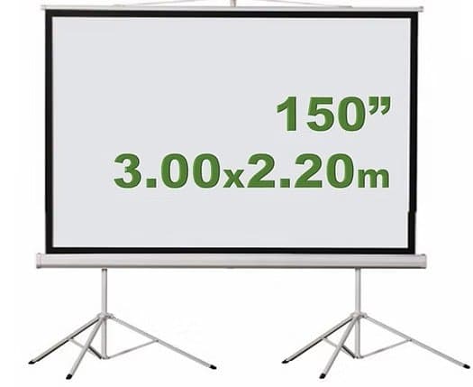 Ecran Doble Trípode 150" - 1