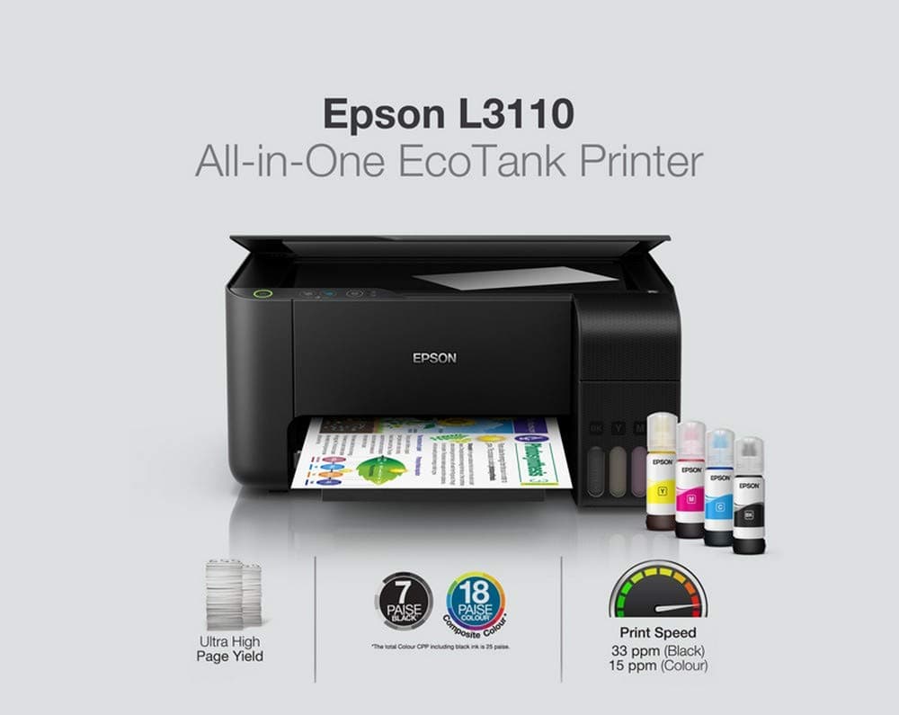 Impresora Multifuncional Epson EcoTank sistema continuo L3110 - 3