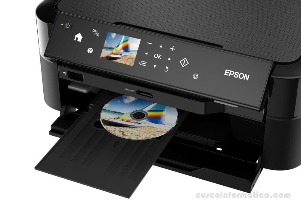 Epson Multifuncional fotográfica de alta calidad L850, Imprime, escanea y copia sobre CD/DVD - 2