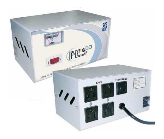 Estabilizador Elise FES-10 Fase, Sólido, 1.0kVA, 220V, 4 tomas a 220V, 1 toma a 110V. - 1