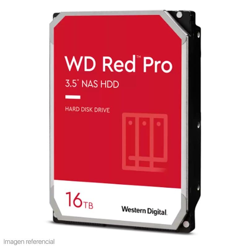 Disco duro Western Digital Red Pro NAS, WD161KFGX, 16TB, SATA, 7200rpm, 3.5", Cache 512MB. - 1
