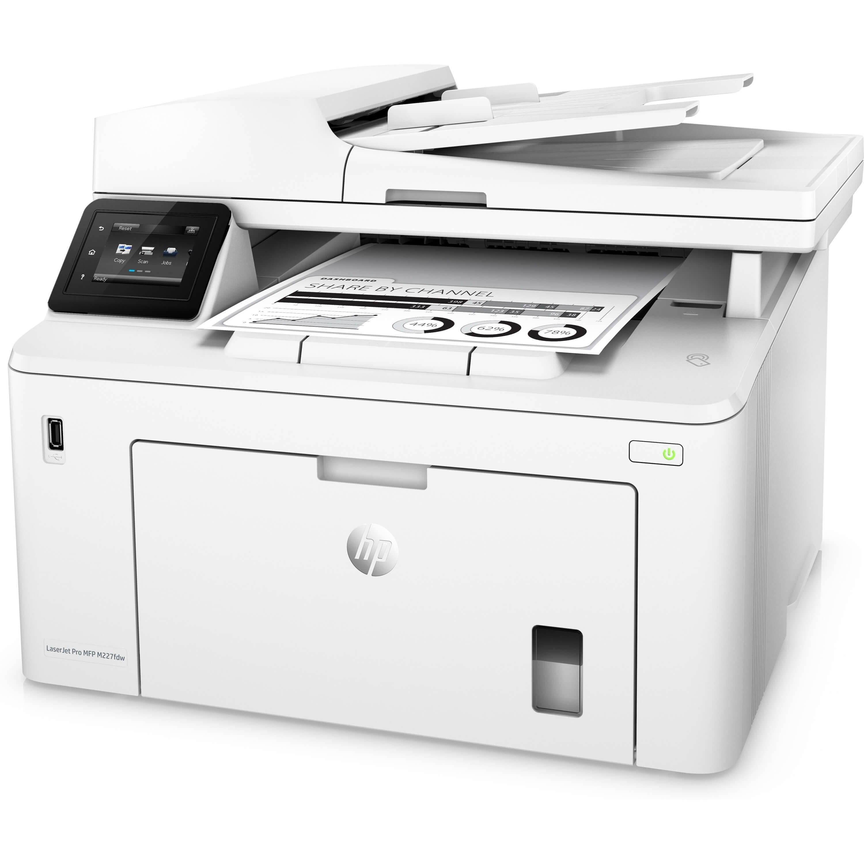 Impresora Láser Multifunción HP LaserJet Pro M227fdw Inalámbrico - Monocromo - Copiadora/Fax/Impresora/Escáner - 1